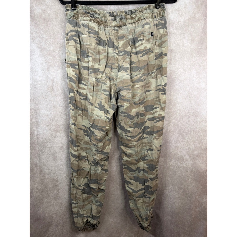 Gap Joggers Women M Green Camo Lyocell Elastic Waist Drawstring Utility Pants - Picture 2 of 5